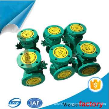 Wcb Flange Type Three Way Ball Valve L-Port